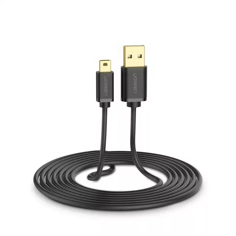 Καλώδιο USB UGREEN 10385 Mini-USB 480 Mbit/s 1,5 m μαύρο, γρήγορη φόρτιση