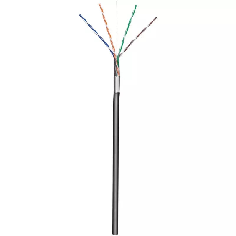 Techly F/UTP Hank καλώδιο Cat.5E CCA 305m Solid εξωτερικό μαύρο ITP8-RIS-0305LO
