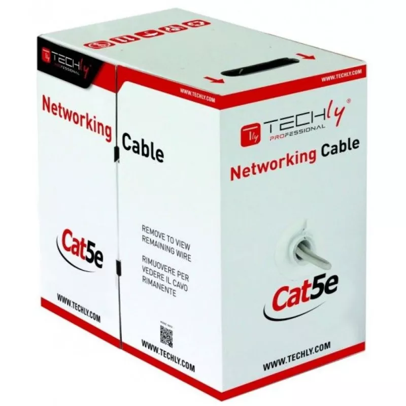 Techly F/UTP Hank καλώδιο Cat.5E CCA 305m Solid εξωτερικό μαύρο ITP8-RIS-0305LO