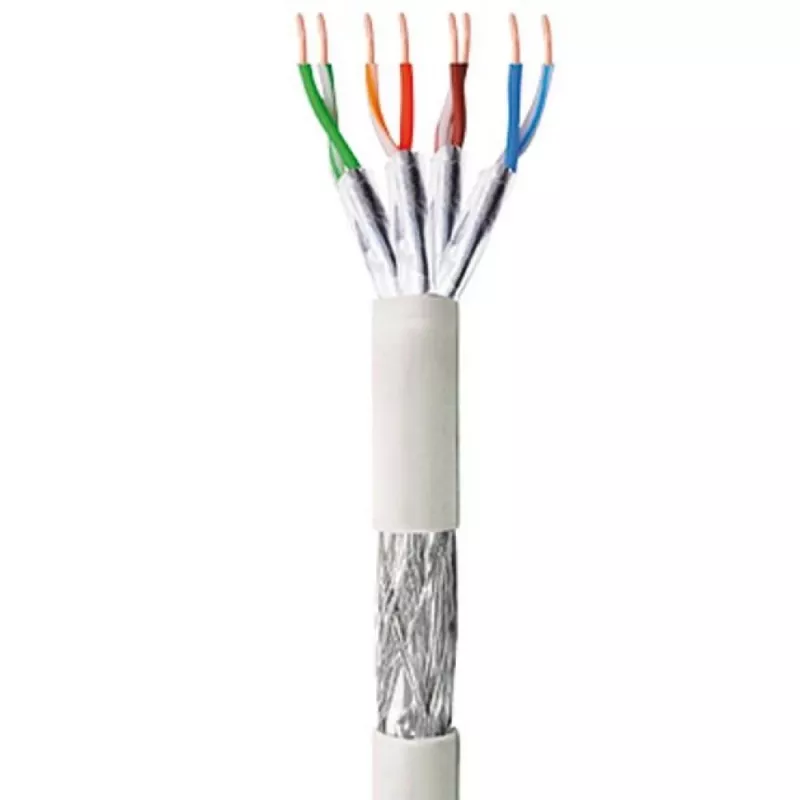 Καλώδιο δικτύου TECHLY Cat6 S/FTP ITP9-RIS-0305, 305 m, 250 MHz, CCA, γκρι