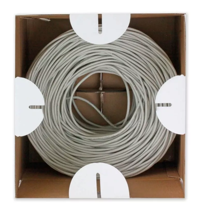 Καλώδιο δικτύου TECHLY Cat6 S/FTP ITP9-RIS-0305, 305 m, 250 MHz, CCA, γκρι