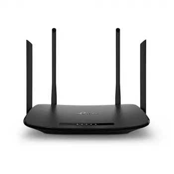 TP-Link AC1200 Ασύρματος VDSL/ADSL Modem Router, Wi-Fi 5 (802.11ac), Dual Band (2,4 GHz / 5 GHz), Ethernet LAN, VDSL2, Μαύρο, Επιτραπέζιος Router