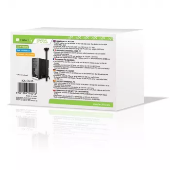 Techly ICA-CS 63 Βάση CPU Επιτραπέζια Βάση CPU Μαύρο