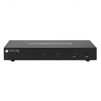 Techly IDATA DP-KVM2 διακόπτης KVM μαύρο