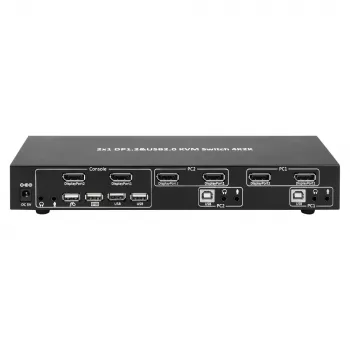 Techly IDATA DP-KVM2 διακόπτης KVM μαύρο