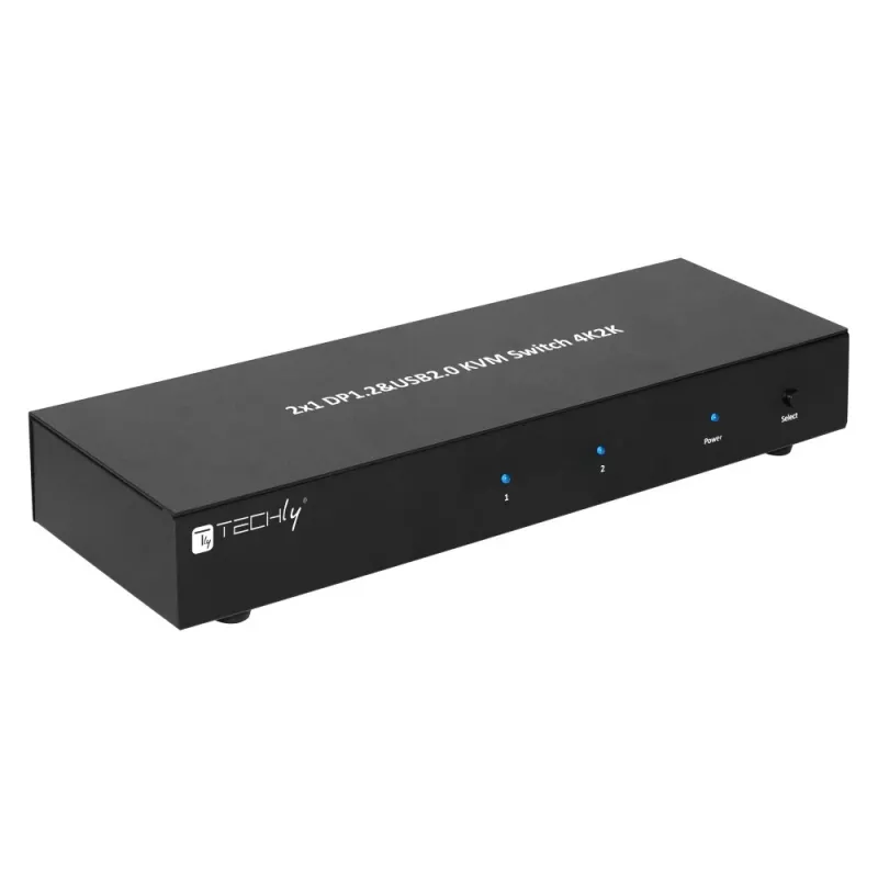 Techly IDATA DP-KVM2 διακόπτης KVM μαύρο