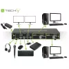 Techly IDATA DP-KVM2 διακόπτης KVM μαύρο