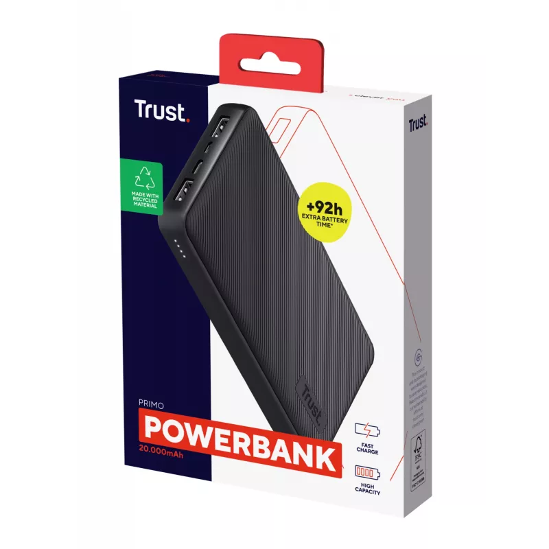 Trust Primo μπαταρία ιόντων λιθίου (Li-Ion) 20000 mAh μαύρο