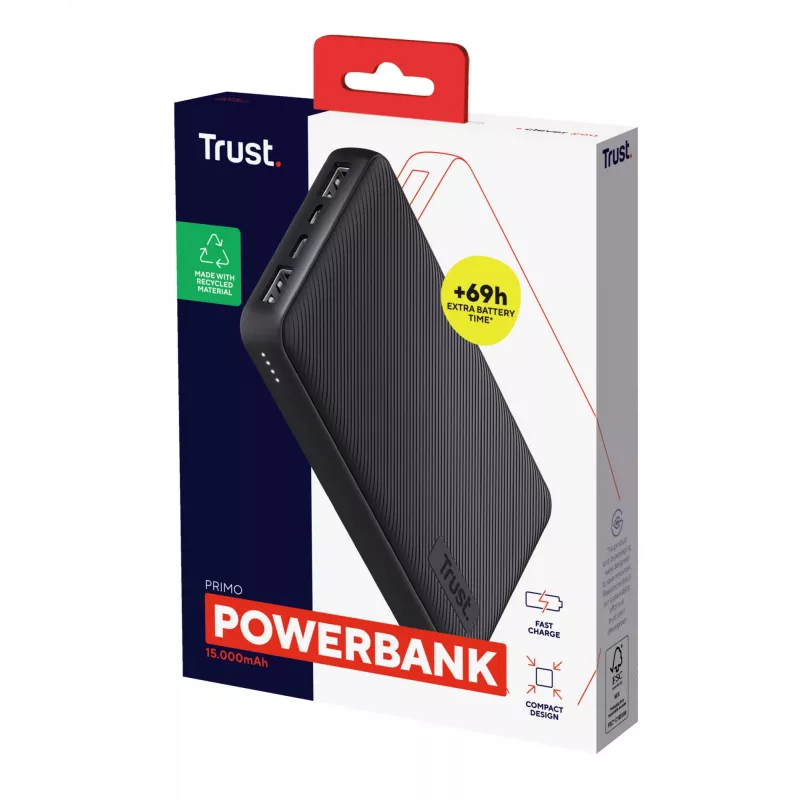 Trust Primo μπαταρία ιόντων λιθίου (Li-Ion) 15000 mAh μαύρο