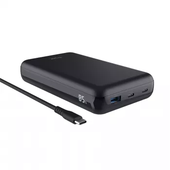 Trust Laro - powerbank - 20000 mAh - 100 Watt - 5 A - QC 3,0, Power Delivery 3,0 + PPS - 3 θύρες εξόδου (4 pin USB Type A (QC 3,0), 2 x 24-