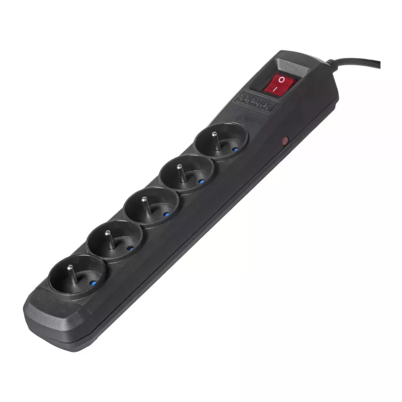 Πολύπριζο ActiveJet ACJ COMBO 5G 1.5M — 5 πρίζες Type-E, καλώδιο 1,5 m, 2300 W, 10 A, βύσμα Type-E
