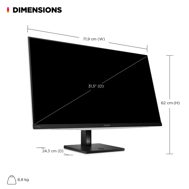 HP OMEN Transcend 31,5 inch UHD 240 Hz OLED οθόνη gaming – Transcend 32