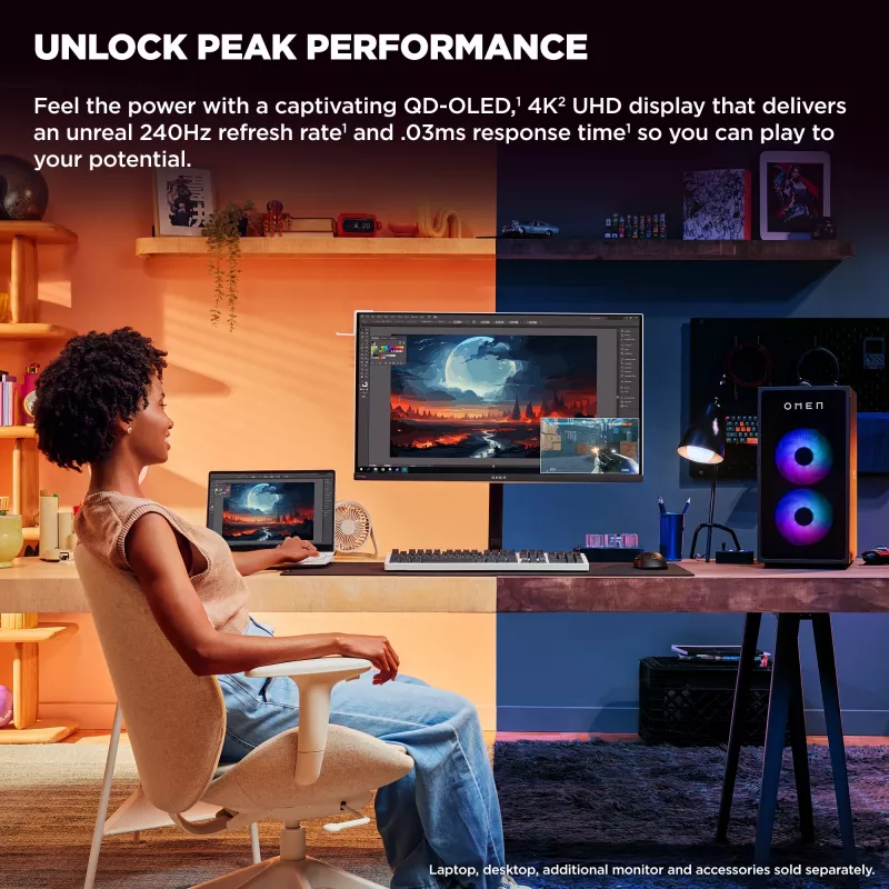 HP OMEN Transcend 31,5 inch UHD 240 Hz OLED οθόνη gaming – Transcend 32