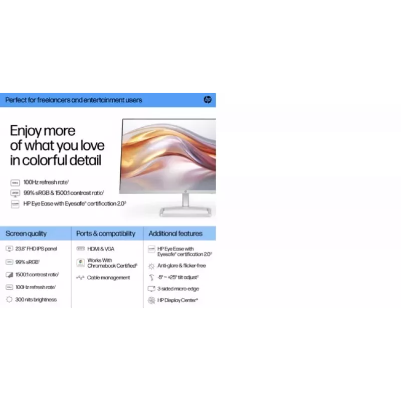 HP οθόνη desktop – Σειρά 5 524sf – 24 inch – 1920x1080 (FHD) – IPS