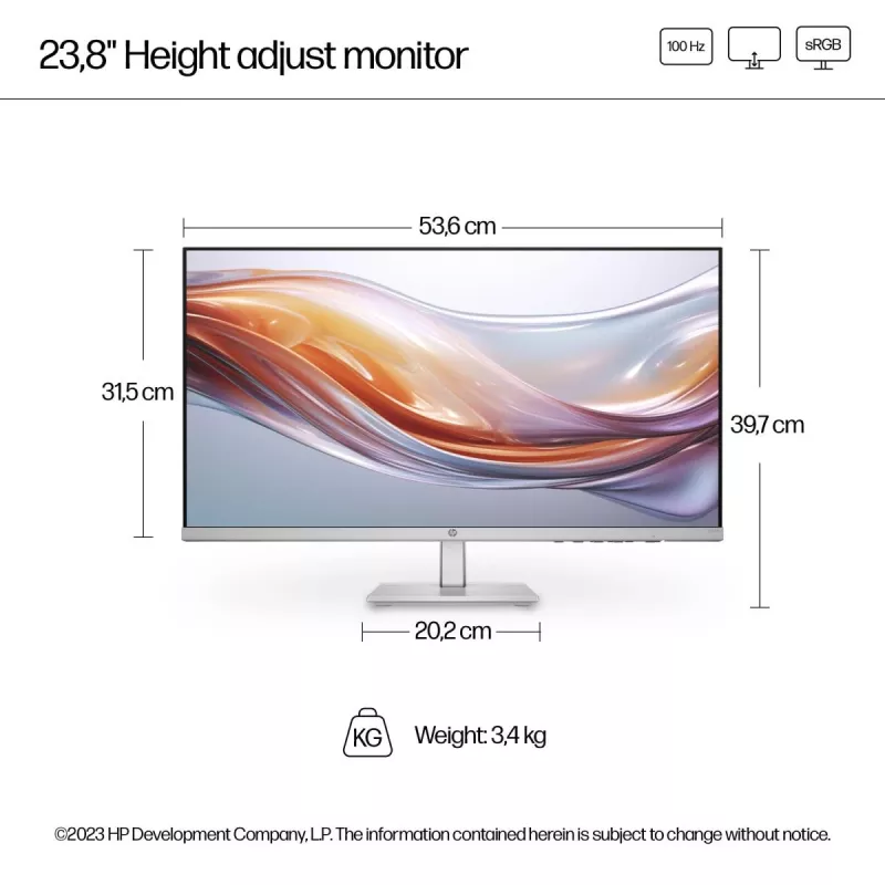 HP οθόνη desktop – Σειρά 5 524sh – 24 inch – 1920x1080 (FHD) – IPS – ρυθμιζόμενου ύψους