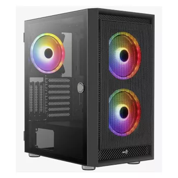 Aerocool PGS Graphite-G-BK-v2 FRGB κουτί υπολογιστή Midi Tower, ATX, μαύρο