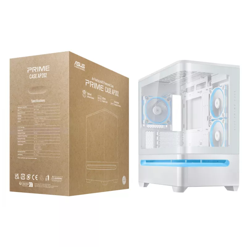 ASUS PRIME AP202 ARGB Midi Tower Λευκό