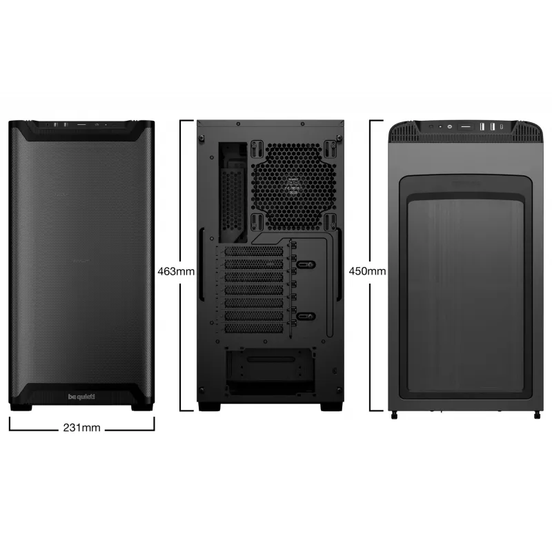 Κουτί PC be quiet! PURE BASE 501 Airflow Midi Tower Μαύρο