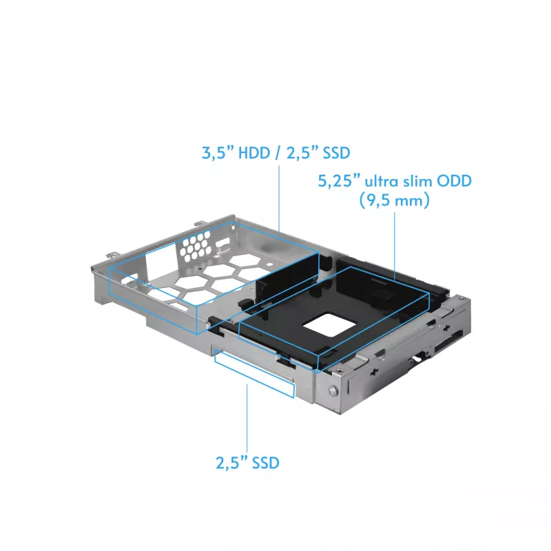 Chieftec UNI Series BE-10B-300 κουτί υπολογιστή Small Form Factor, microATX/Mini-ITX, με τροφοδοτικό TFX 300 W, 2x USB 3.2 Gen 1, 2x USB 2.0, μαύρο