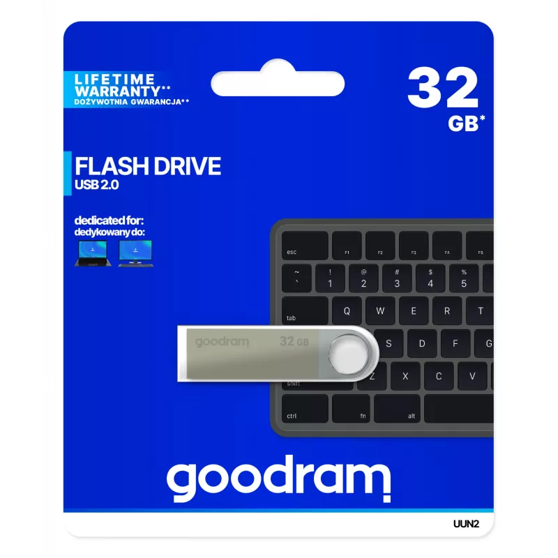 Goodram UUN2 USB stick 32 GB USB Type-A 2.0 ασημί