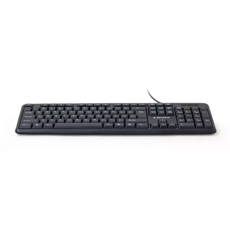 GEMBIRD KB-U-103 Standard - Πληκτρολόγιο - Ενσύρματο USB - Μαύρο - Qwerty US/Int'l