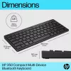 HP 350 Συμπαγές πληκτρολόγιο Multi-Device Bluetooth, ασύρματο, Bluetooth, μηχανικό, QWERTY, Μαύρο