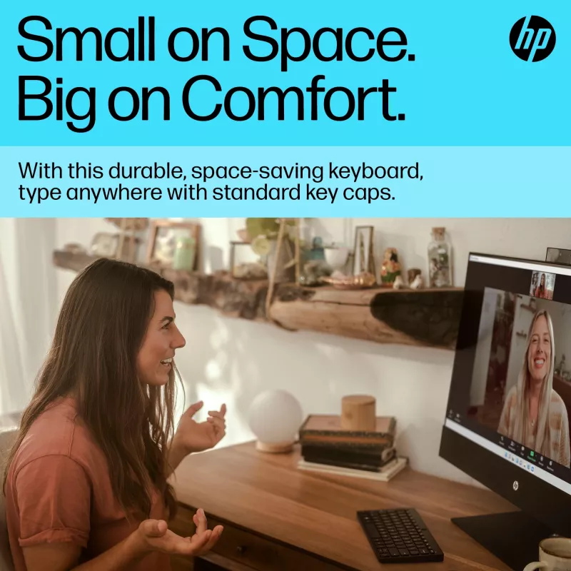 HP 350 Συμπαγές πληκτρολόγιο Multi-Device Bluetooth, ασύρματο, Bluetooth, μηχανικό, QWERTY, Μαύρο