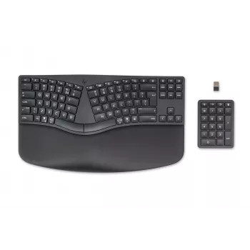 HP 960 Εργονομικό ασύρματο πληκτρολόγιο, πλήρες μέγεθος (100%), Ασύρματο, RF Wireless + Bluetooth, Membrane, QWERTZ, Μαύρο