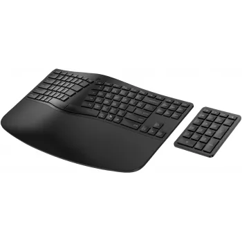 HP 965 Εργονομικό ασύρματο πληκτρολόγιο, πλήρες μέγεθος (100%), ασύρματο, RF Wireless + Bluetooth, Membrane, QWERTY, Μαύρο