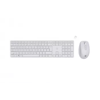 HP 650 Ασύρματο σετ πληκτρολογίου και ποντικιού, Wireless, RF Wireless, Membrane, QWERTY, Λευκό, ποντίκι περιλαμβάνεται