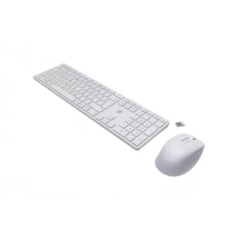 HP 650 Ασύρματο σετ πληκτρολογίου και ποντικιού, Wireless, RF Wireless, Membrane, QWERTY, Λευκό, ποντίκι περιλαμβάνεται