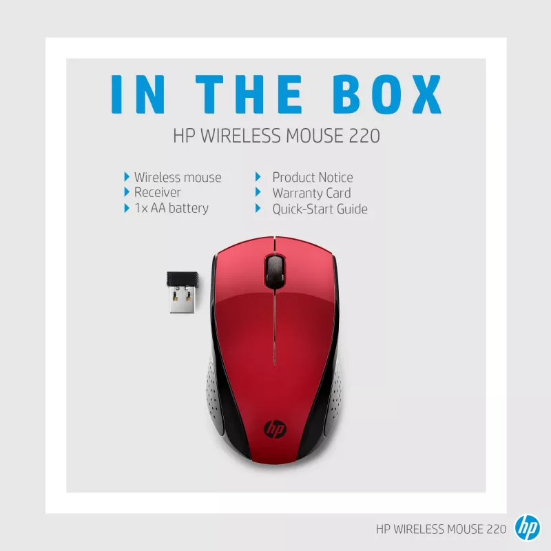 HP Wireless Ποντίκι 220 (Sunset Red)