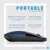HP Wireless Ποντίκι Z3700, αμφίχειρο, Blue LED, RF Wireless, 1200 DPI, Μαύρο, Μπλε