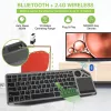 Techly ICTB9801TB Πληκτρολόγιο Universal RF Wireless + Bluetooth QWERTY US English Μαύρο