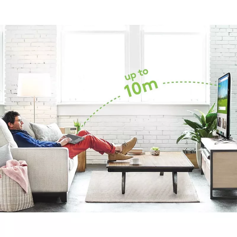 Techly ICTB9801TB Πληκτρολόγιο Universal RF Wireless + Bluetooth QWERTY US English Μαύρο