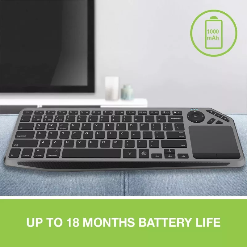 Techly ICTB9801TB Πληκτρολόγιο Universal RF Wireless + Bluetooth QWERTY US English Μαύρο
