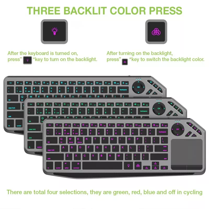 Techly ICTB9801TB Πληκτρολόγιο Universal RF Wireless + Bluetooth QWERTY US English Μαύρο
