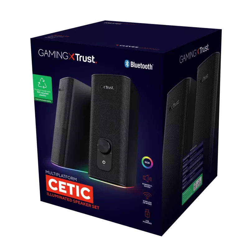 Trust GXT 612 CETIC Μαύρο Ενσύρματο & Ασύρματο 18 W