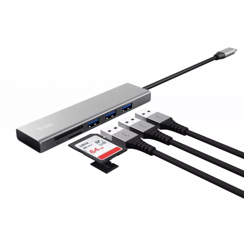 Trust Halyx USB 3.2 Gen 1 (3.1 Gen 1) Type-C 104 Mbit/s Αλουμίνιο