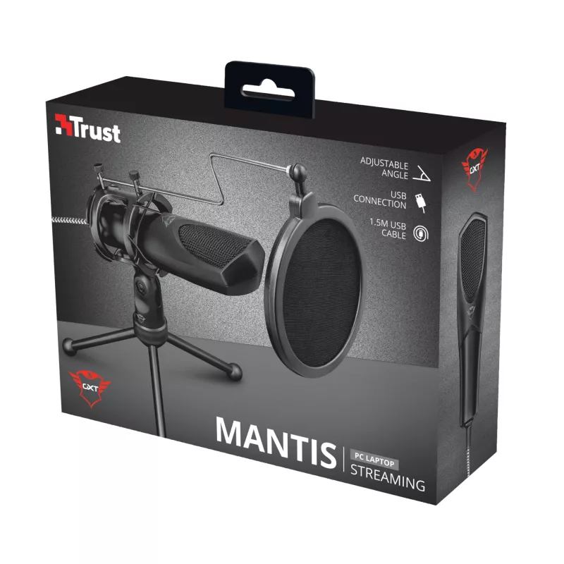 Trust GXT 232 Mantis Μαύρο Μικρόφωνο PC