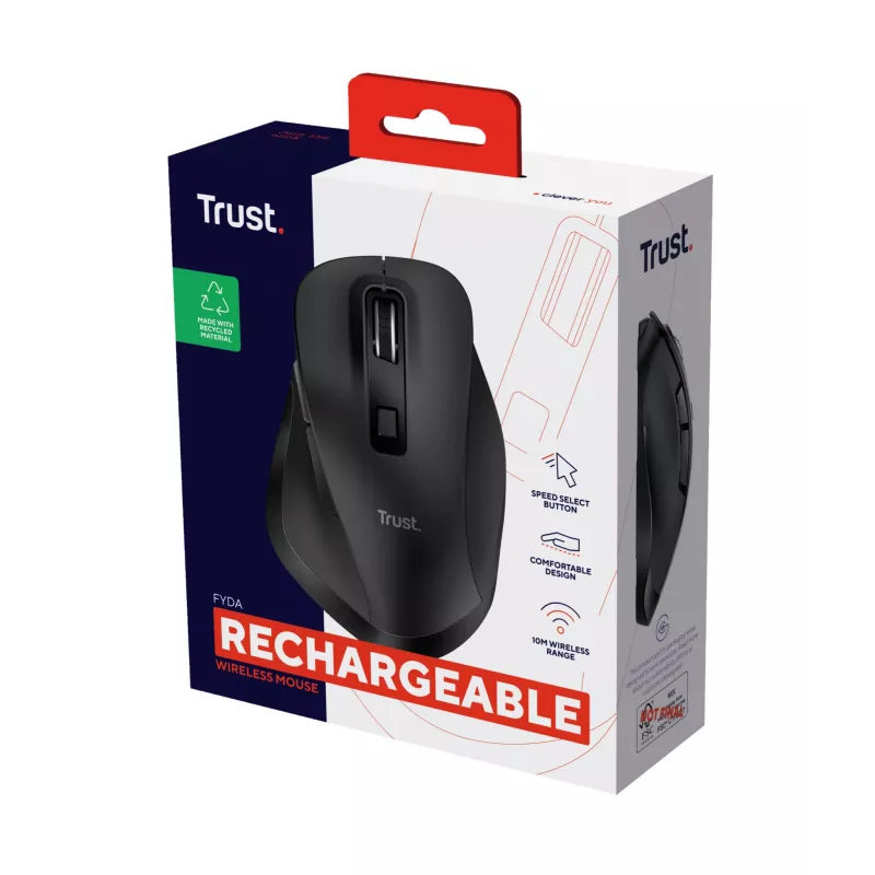 Trust Fyda Ασύρματο Ποντίκι RF Wireless + USB Type-A