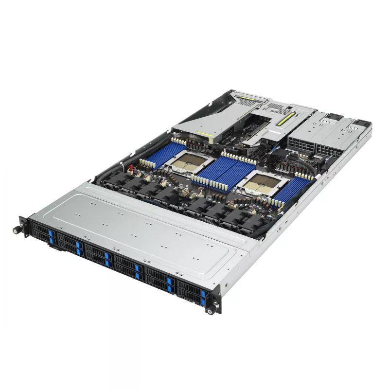 ASUS RS700A-E12-RS12U Socket SP5 Rack (1U) Μαύρο, Ατσάλι