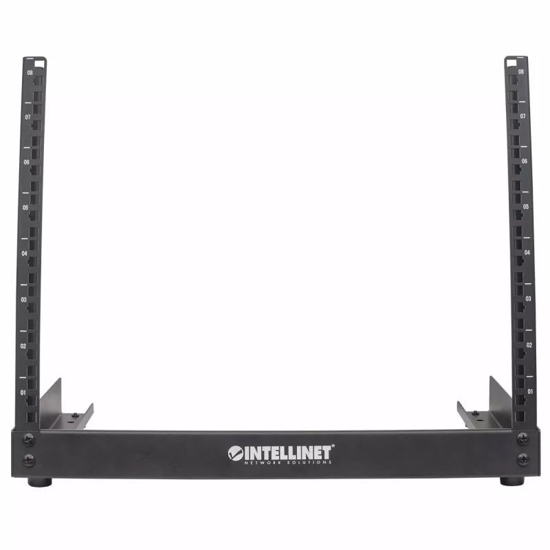 Intellinet 19 ιντσών δικτυακό rack - Ανοιχτό πλαίσιο (Desktop), 8U, Μαύρο, Επίπεδη συσκευασία