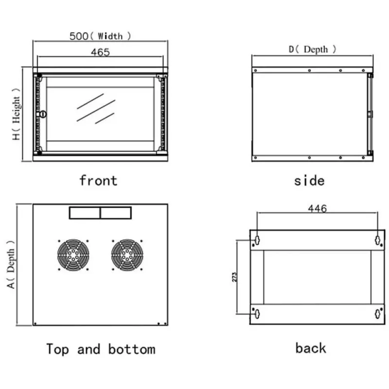 Techly Επιτοίχιο Rack Cabinet 19 6U D320 Μαύρο Συναρμολογημένο I-CASE EL-1006B32