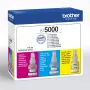 Συμβατό πακέτο μελανιών Brother BT-5000C, συνδυασμός 3 χρωμάτων (κυανό, ματζέντα, κίτρινο), 3 τεμ., 48,8 ml, 5000 σελίδες