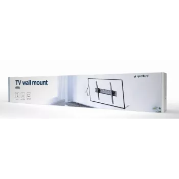 Gembird WM-70T-02 βάση τοίχου τηλεόρασης 37–70 ιντσών, έως 40 kg, VESA 200×200–600×400, κλίση ±12°, απόσταση από τον τοίχο 5,3 cm, ατσάλι, μαύρη
