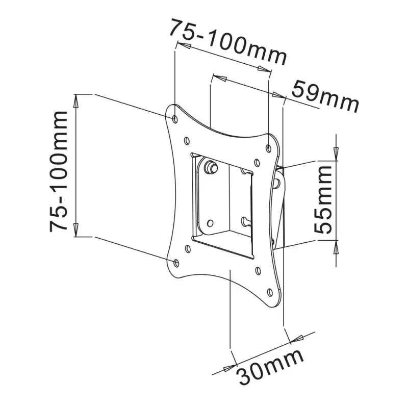 Techly ICA-LCD-900 76,2 cm (30 inch) μαύρη