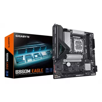 Μητρική GIGABYTE B860M EAGLE - επεξεργαστές Intel Core Ultra Series, VRM 6+1+2+1 φάσεων, έως 9066 MHz DDR5, 1x PCIe 5.0 + 1x PCIe 4.0 M.2, 2,5 GbE LAN, USB 3.2 Gen 1