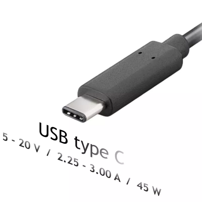 Akyga AK-ND-60 τροφοδοτικό notebook USB-C 45 W, Power Delivery, 5–20 V, 1,2 m