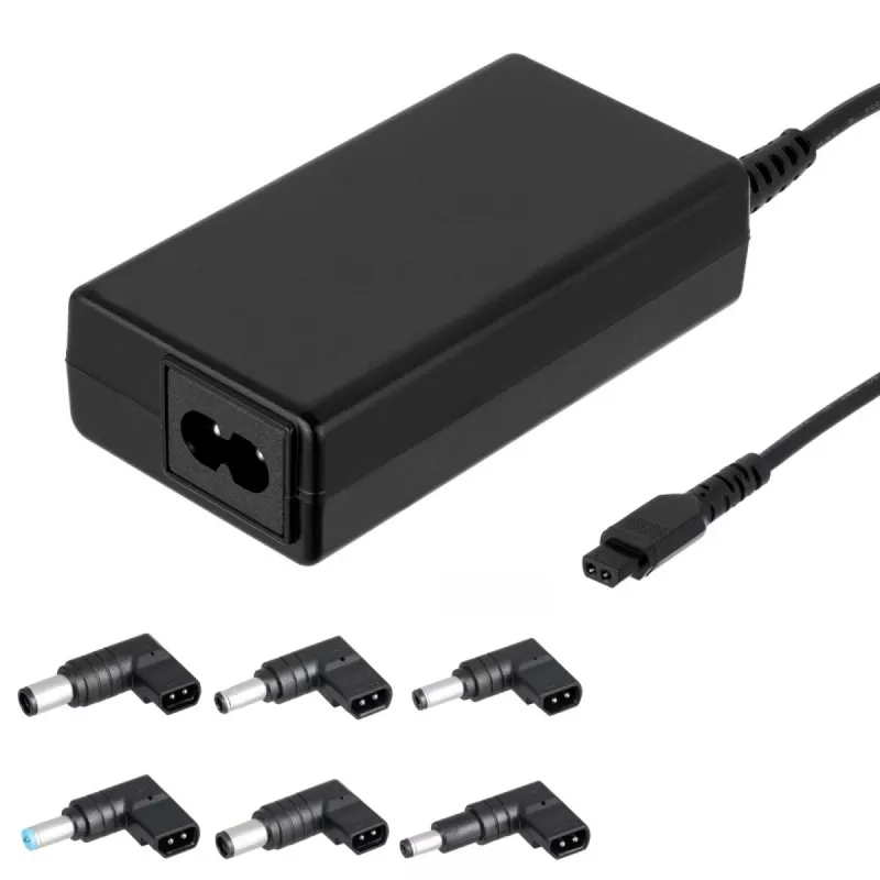 Akyga AK-NU-12 universal τροφοδοτικό notebook 65 W, 18,5–20 V, 6 εναλλασσόμενα βύσματα, μαύρο